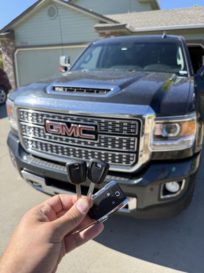 GMC Sierra car key cut and programmed on site
