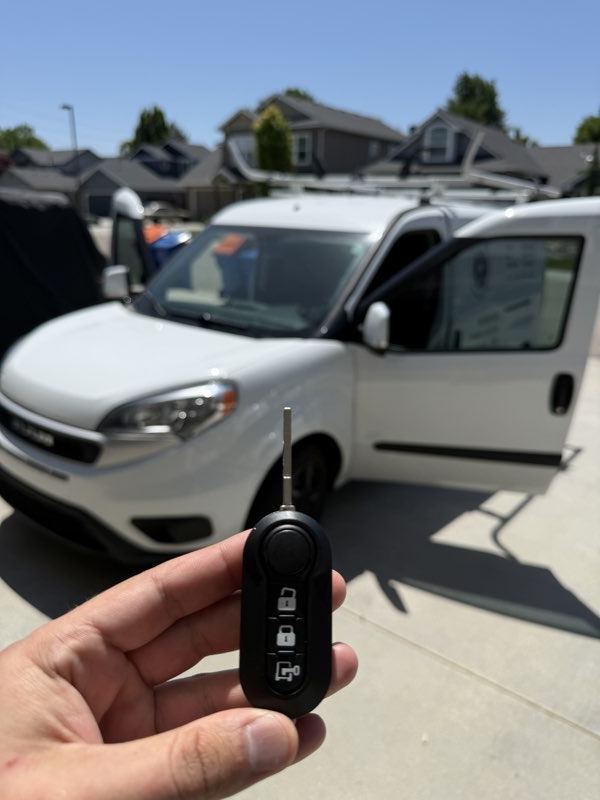 Ram ProMaster van key fob replaced for a Coeur d'Alene work vehicle